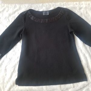 Chanel Employee Black Boat Neck Shirt Size Small